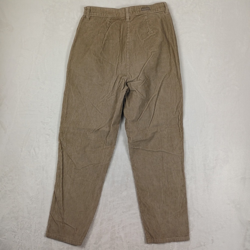 Woolrich Corduroy Pants Womens Petite Khaki Tan High Waisted Gorpcore Outdoors